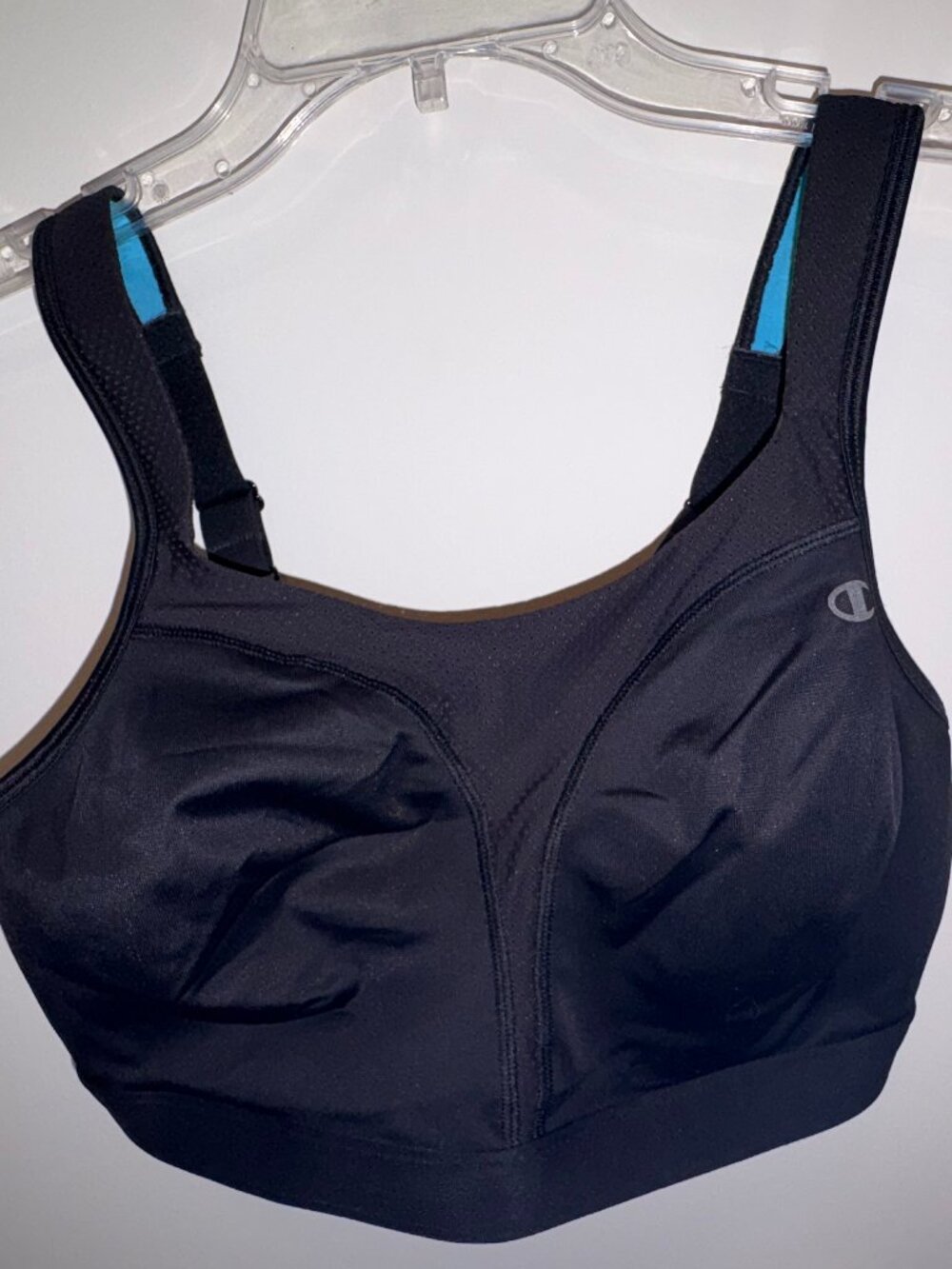 Champion 1602 Womens Sports Bra 34DD Black Spot Comfort High-Impact